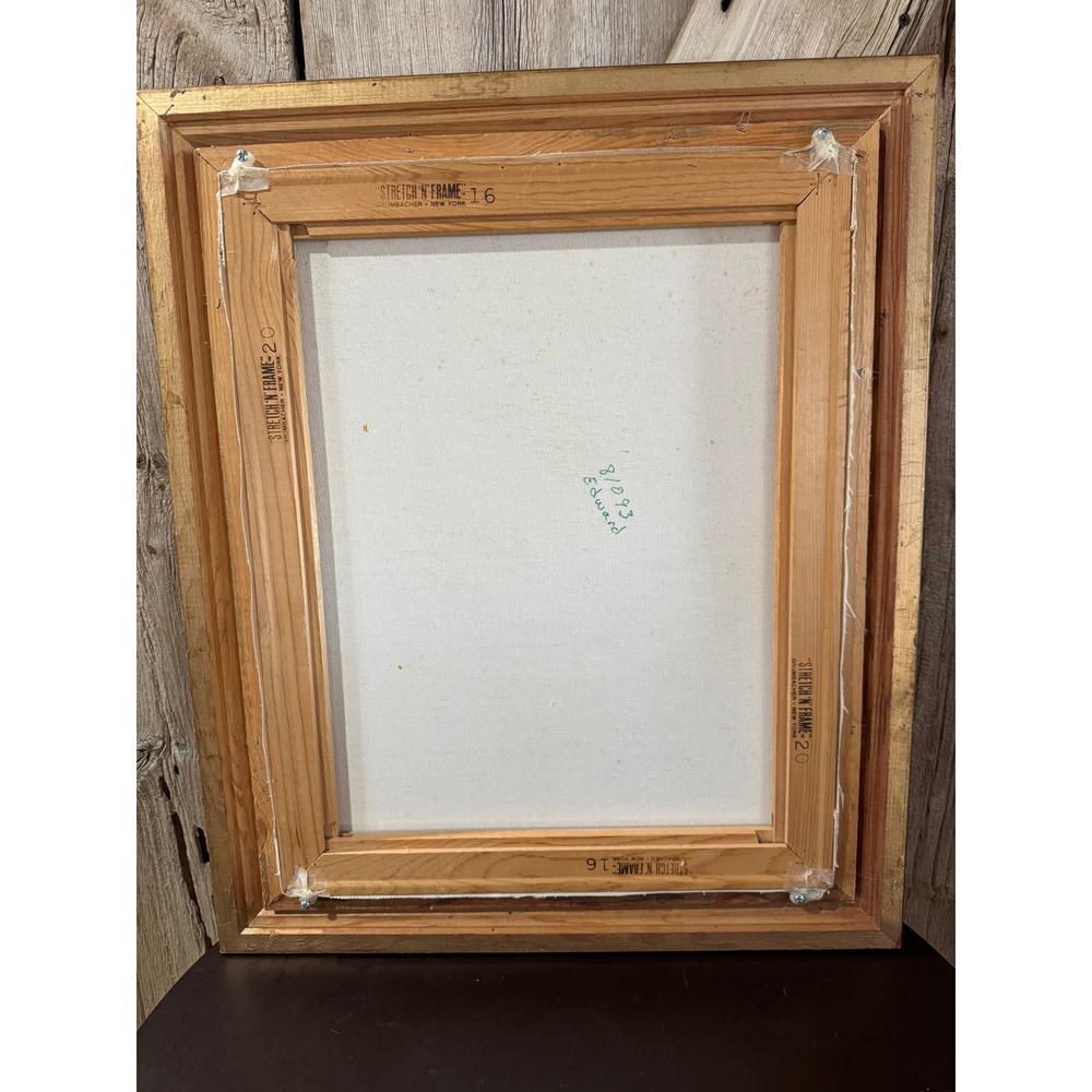 Edward 81093 Original Floral Oil Painting Professionally Stretched and Framed - Picture 6 of 8